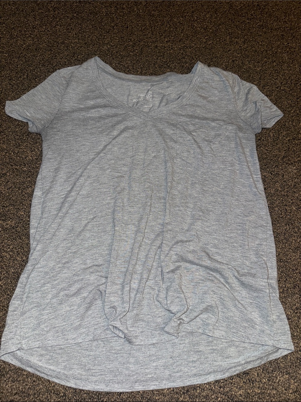 Kohl's Women's Short Sleeve V-Neck Tee - Light Gray